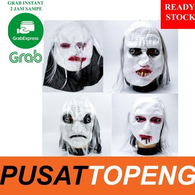 DFR topeng acara halloween zombie kuntilanak hantu putih TERLARIS
