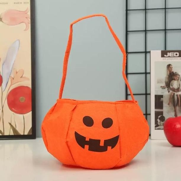 

DFR TAS LABU HALLOWEEN PUMPKIN BAG GOODIE BAG KECIL SOUVENIR Tas Labu Anak TERLARIS