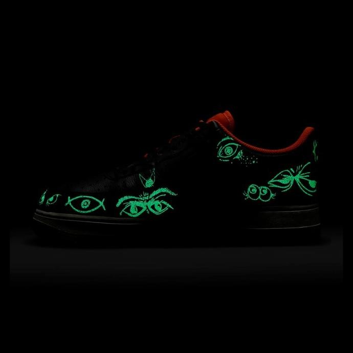 DFR NIKE AIR FORCE 1 '07 PRM HALLOWEEN BLACK STARFISH SAIL TERLARIS