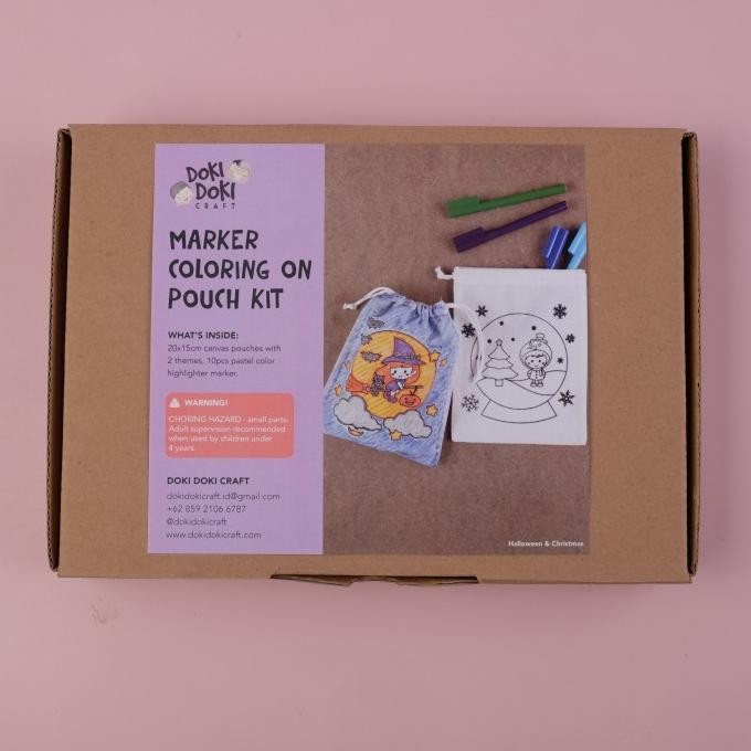 

DFR Marker Coloring on Pouch Craft Kit - Halloween Christmas - DIY Anak TERLARIS