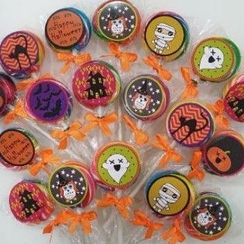 

DFR Ready Haloween Halloween Permen Lolipop isi 12pc Custom 2022 TERLARIS