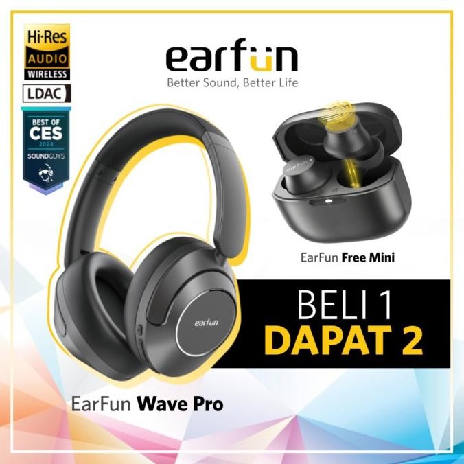 TERMURAH - EarFun Wave Pro Bonus EarFun Free Mini