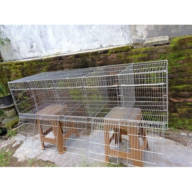 Kandang Kelinci Galvanis - Pembesaran/Growher 150.50.40/5 Hole