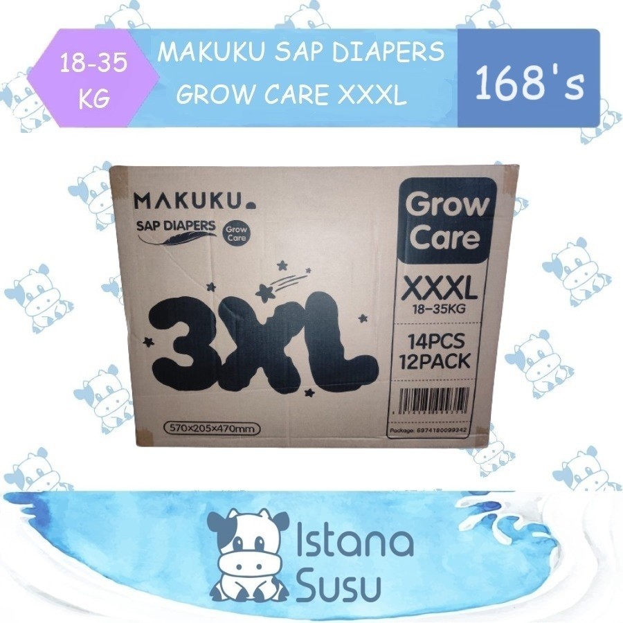 Karton Makuku SAP Diapers Grow Care Pants 3XL / 4XL