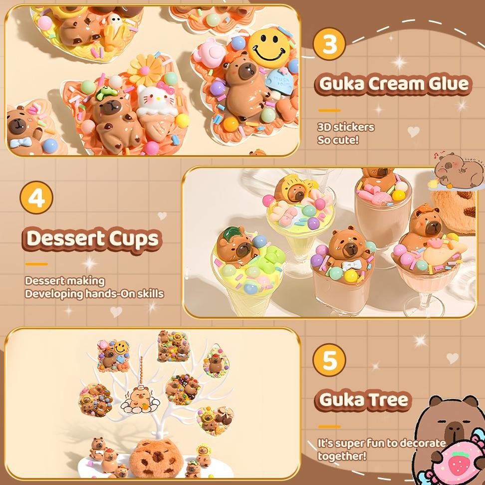 

Ori Kiumo Capybara Guka Set Krim Lem Stiker Guka Set Stiker Stiker Guka Buatan Tangan Hadiah Besar Hadiah Diy Guka Aksesoris Paket Hadiah Premium