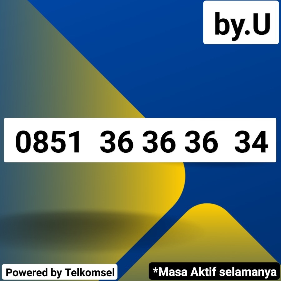 NOMOR CANTIK TELKOMSEL BY.U by.U BYU 0851 363636 34