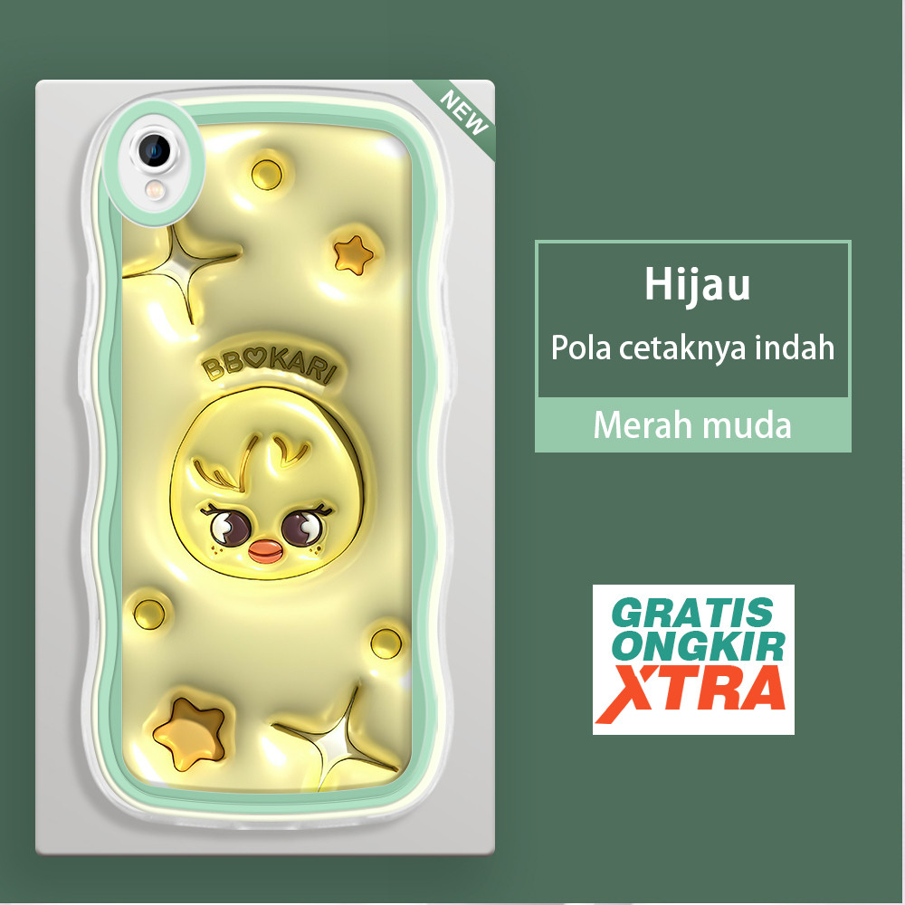 jinsouwe OPPO A37 A38 A37F A53 2020 A52 A54 2021 A55 A57 2022 A59  Casing Handphone  Bebek kuning ke
