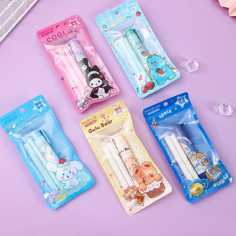 

Penghapus Dengan reffil Penghapus Cetek Sanrio Bentuk Pulpen Penghapus Cetek Sanrio Cinnamroll kuromi melody Hello kitty baru