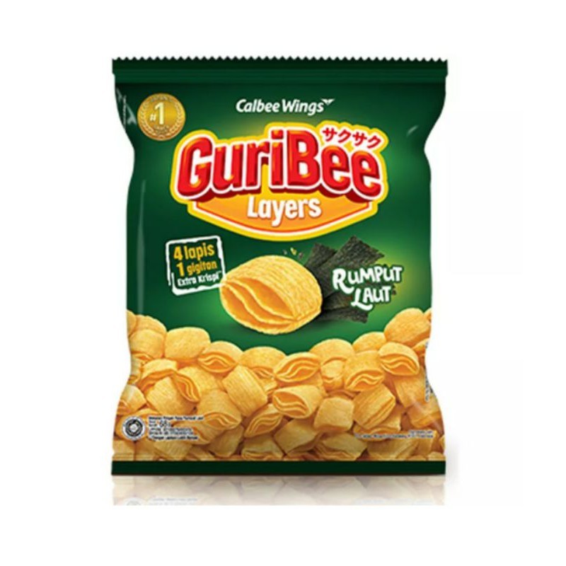 

GURIBEE LAYERS SNACK RUMPUT LAUT 68G - 013160