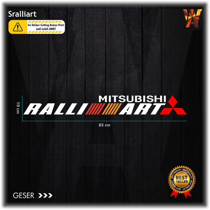 Stiker Ralliart Mitsubishi Untuk Kaca Depan Mobil Sunvisor