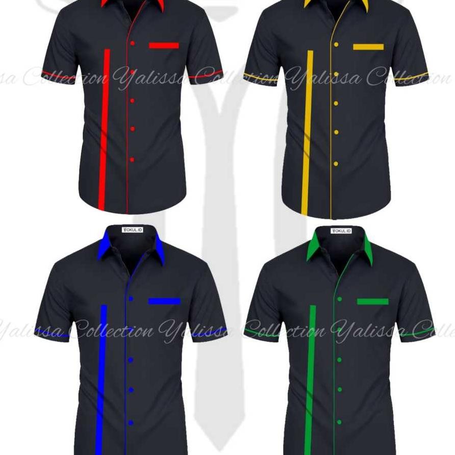 K062 Kemeja Seragam Kerja Pria Wanita Seragam Kantor Lapangan Kemeja Unisex Pria Wanita Baju Safety 