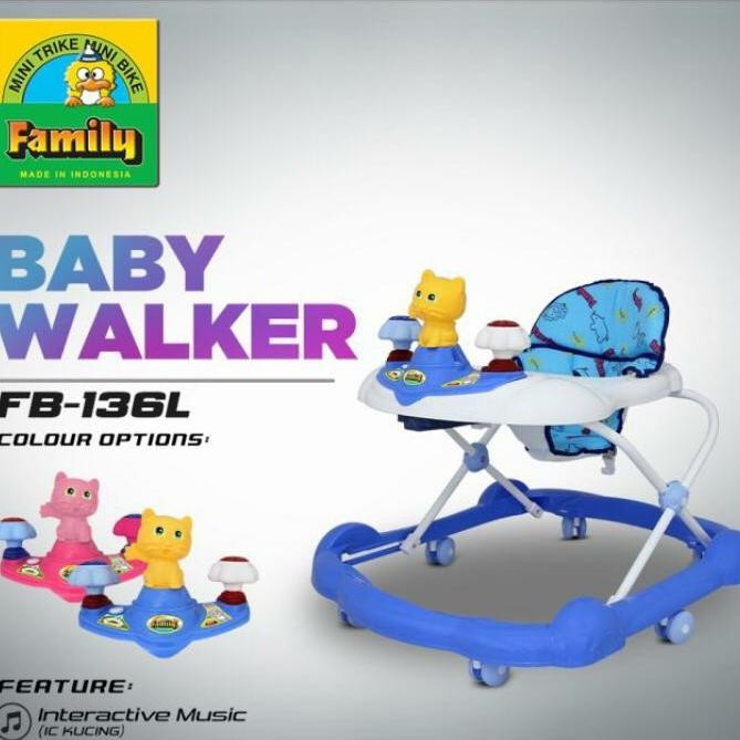 Baby wolker family-kereta belajar jalan bayi