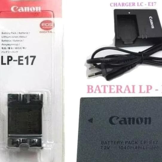 Paket Batre Charger Kamera Canon Eos 77D