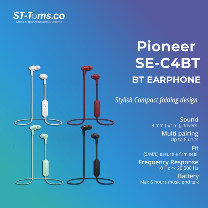 Pioneer Se-C4Bt In Ear Bluetooh Earphone