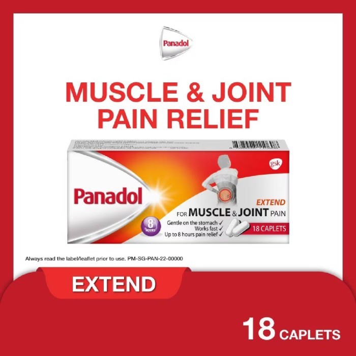 Panadol Extend For Muscle & Joint Pain 18 Tablets (Singapore)