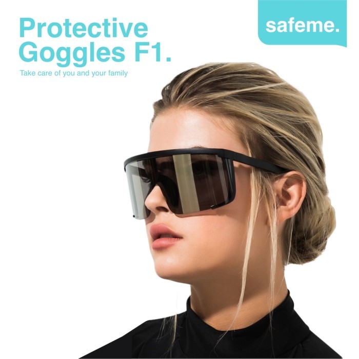 Kacamata Sepeda Gowes Wanita Pria Anti Uv 100% Sport Safety Goggles F1
