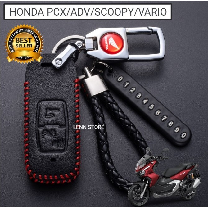 Cover Sarung Kunci Remote Kulit Motor Honda PCX ADV VARIO SCOOPY 2023