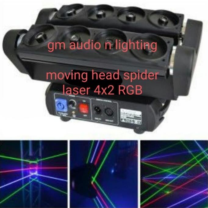 Moving Head Spider Laser 4X2 Rgb  Ready