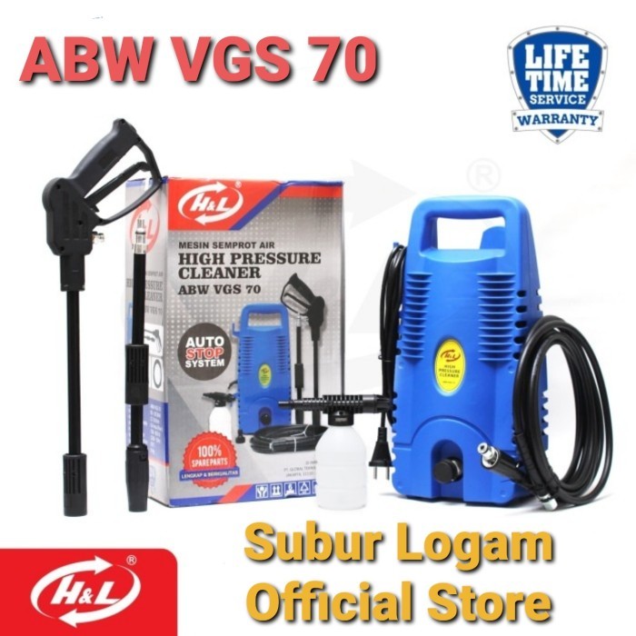 H&L Abw Vgs 70 Jet Cleaner Listrik Mesin Cuci Mobil Motor Steam