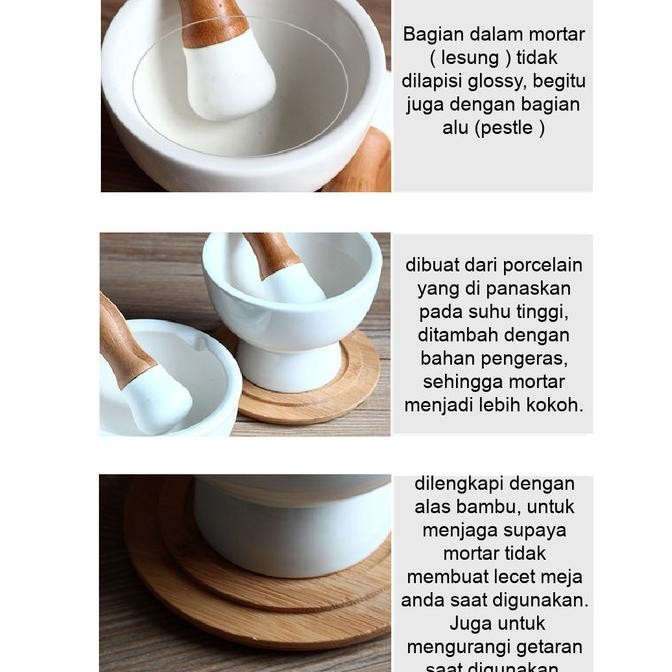 

MASSHU ceramic mortar and Pastle / cobek / ulekan keramik CS