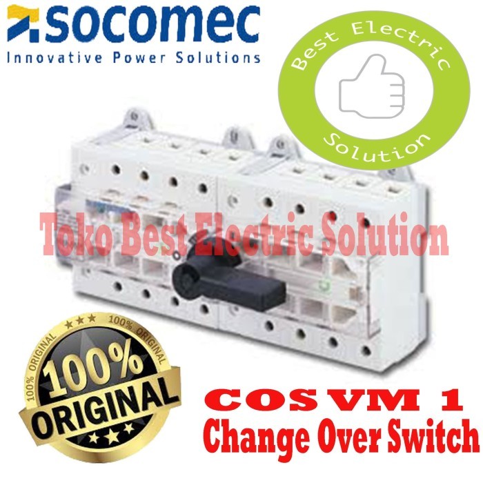 Paling Baik Cos Socomec Vm1 4P 63A / Ohm Saklar / Change Over Switch 4X63