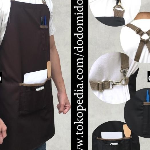 Apron Celemek Barista Cafe Barbershop - Apron Masak - Celemek