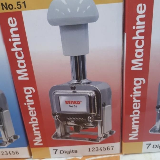 

Sale Kenko Numerator Numbering Stempel Angka Otomatis 7 Digit 51 Machine