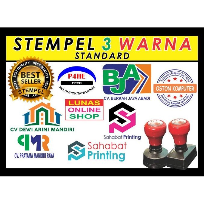 

Sale Termurah! Stempel 3 Warna Ukuran Standard Siap Cap