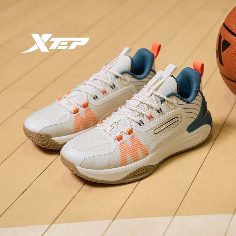 XTEP Fengchi 1.0-V2 Sepatu Basket Pria Tahan Aus Anti-selip Pertarungan Sebenarnya |423CEA42|