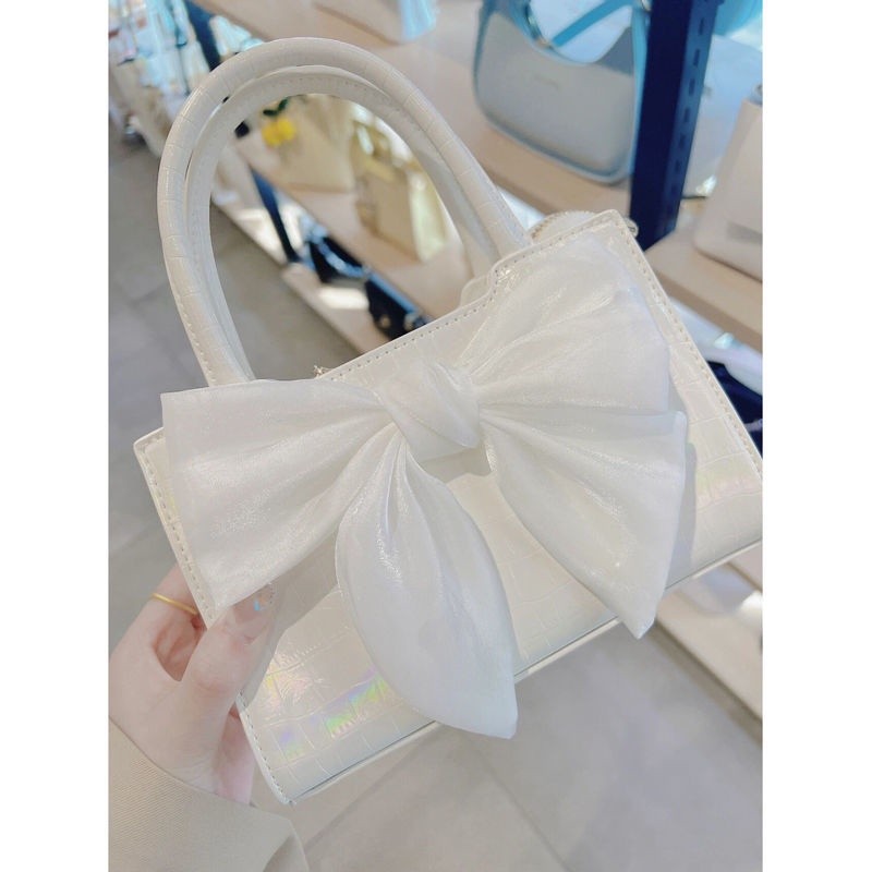 Tas Tangan Sanfu Anak Perempuan/Musim Panas Seri Sweetheart Girl Busana Pita Manis Wanita Putih |7B0