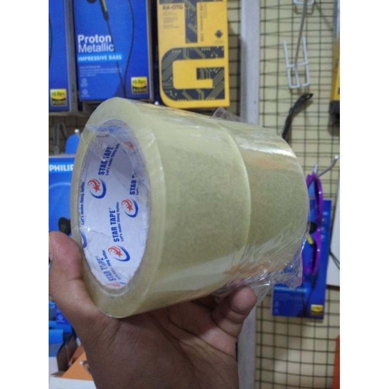 

Lakban Bening Putih Kuning 45 MM 90 Yard Isolasi Bening Selotip Bening