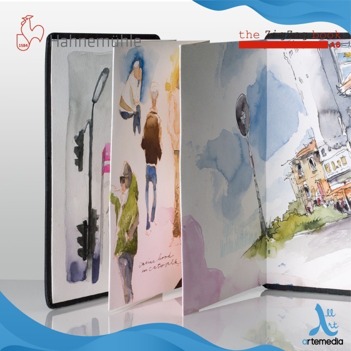 

promo! New Kertas Cat Air Hahnemuhle The ZigZag Book Watercolor Fanfold Paper