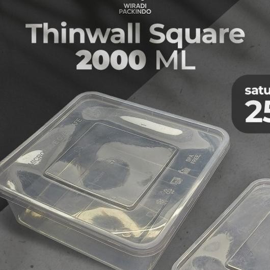 Kotak Makan Plastik 2000Ml / Thinwall 2000 Ml / Food Container