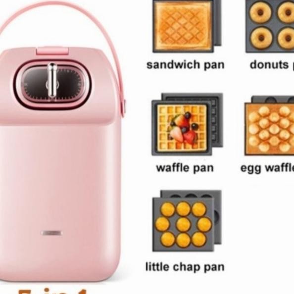 5 In 1 Breakfast Sandwich Waffle Takoyaki Maker