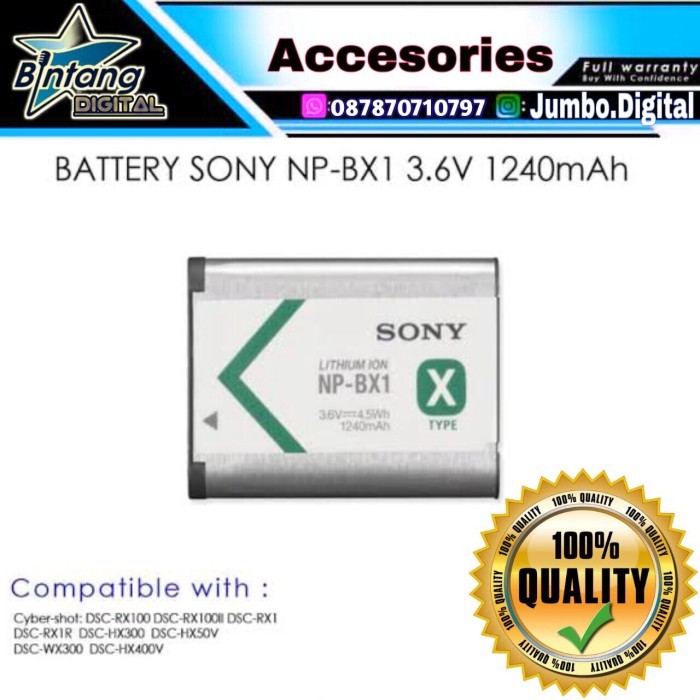 TERBARU Baterai sony np bx1 - Sony np bx1 for handycam,pocket kamera sony