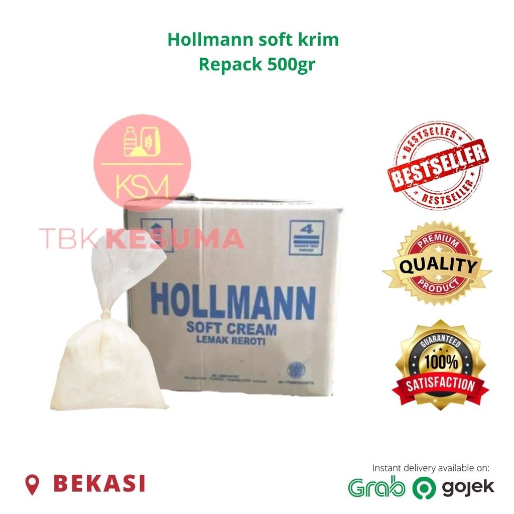 

Hollman soft krim lemak reroti repack 500gr/ bahan butter krim