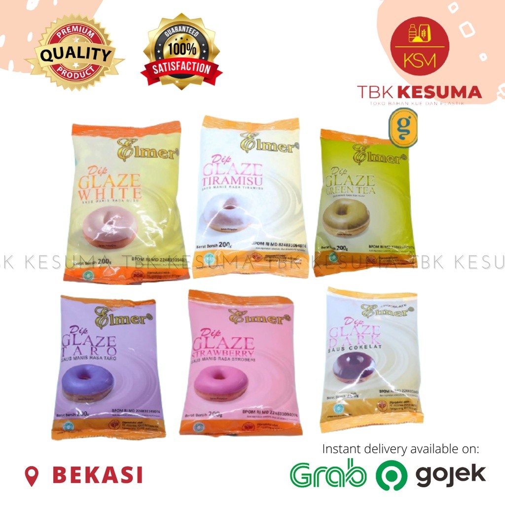 

DISKON! Elmer glaze donut saset 200gr