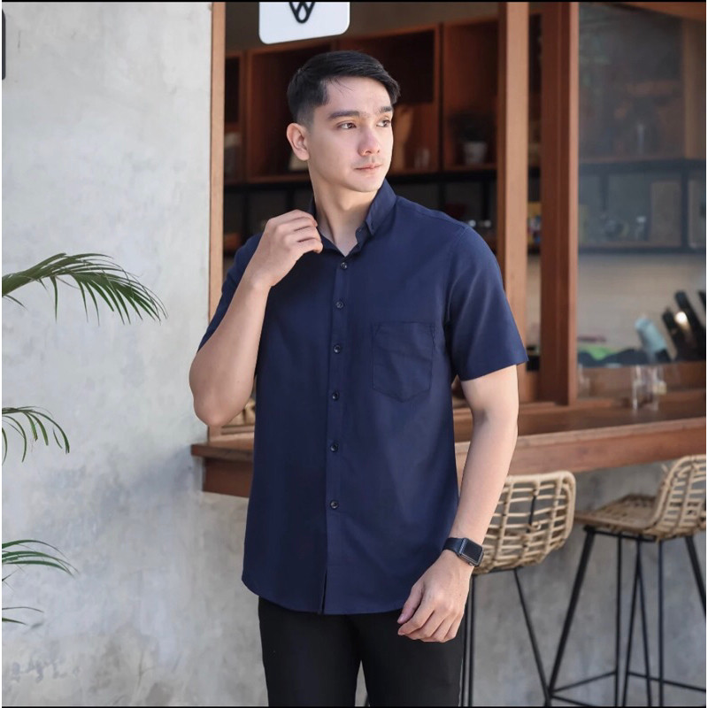 Kemeja Pria Hem Formal Cowok Distro Viral Kameja Flanel Laki2 t 10.10 Kmja Polos Lengan Panjang Pend