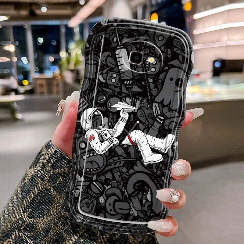 Casing Hp Untuk Samsung Galaxy J4 Plus 2018 J4 Prime Case Casing pola Astronot NASA Kasing HP Cesing