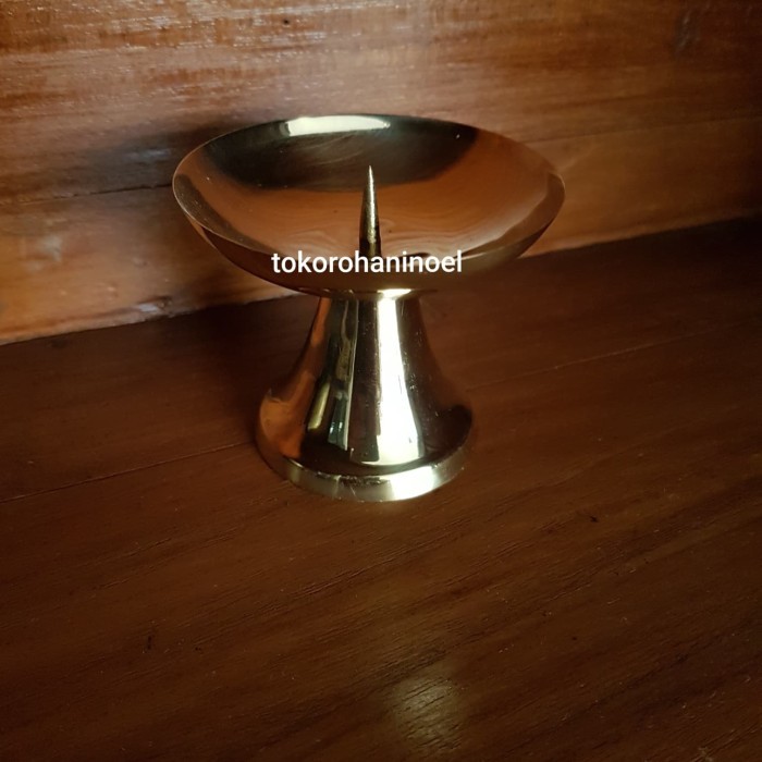 New - Tempat Lilin Kuningan Parabola Kecil
