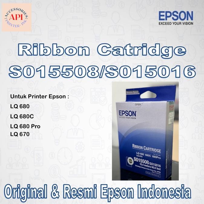 Ribbon Catridge Epson Lq 680 Lq 680 Pro - So15508 / So15016 - Original Baru