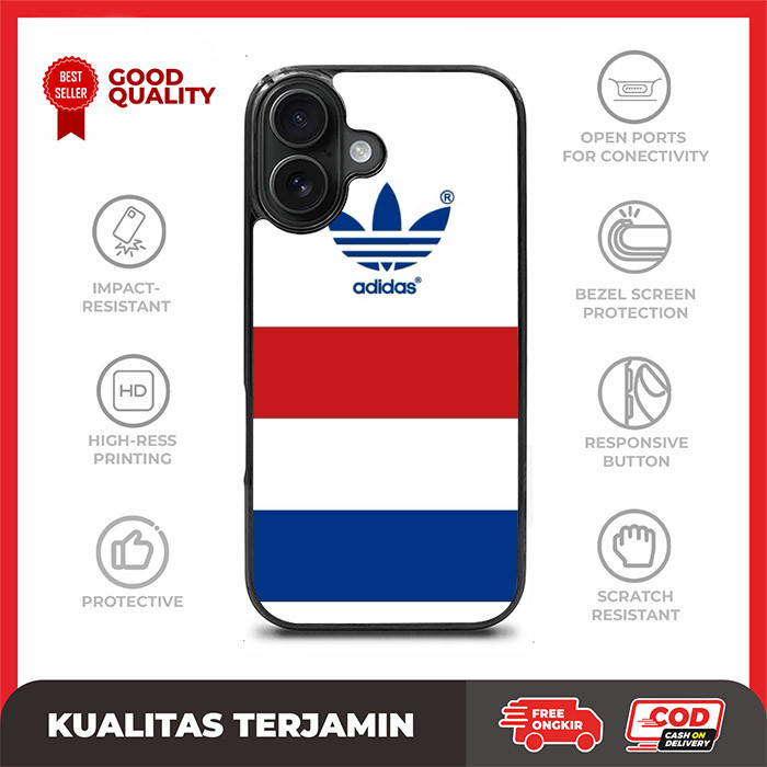 Casing Case Custom iPhone 16 15 14 13 12 11 XR XS X 8 7 6 5 Pro Max Mini Plus SE 4 adidas casual Z44