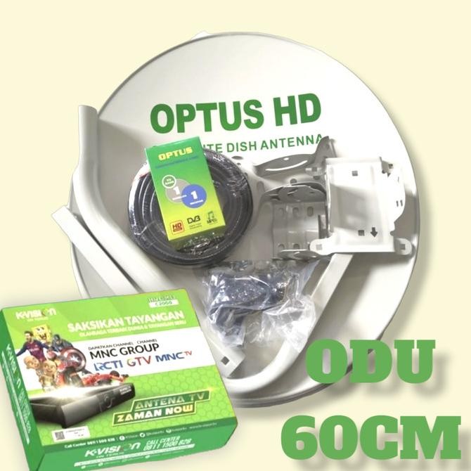 Parabola Antena ODU 60CM komplit plus Receiver KVISION C2000 BROMO - Optus 60cm