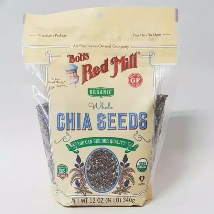 

Bob's Red Mill Organic Whole Chia Seeds 340gr biji cia sereal