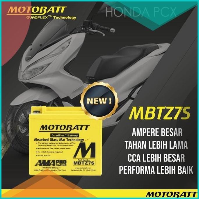 AKI ACCU MOTOBATT MBTZ7S ORI NMAX NEW AEROX NEW PCX 150 PCX 160 NEW 1