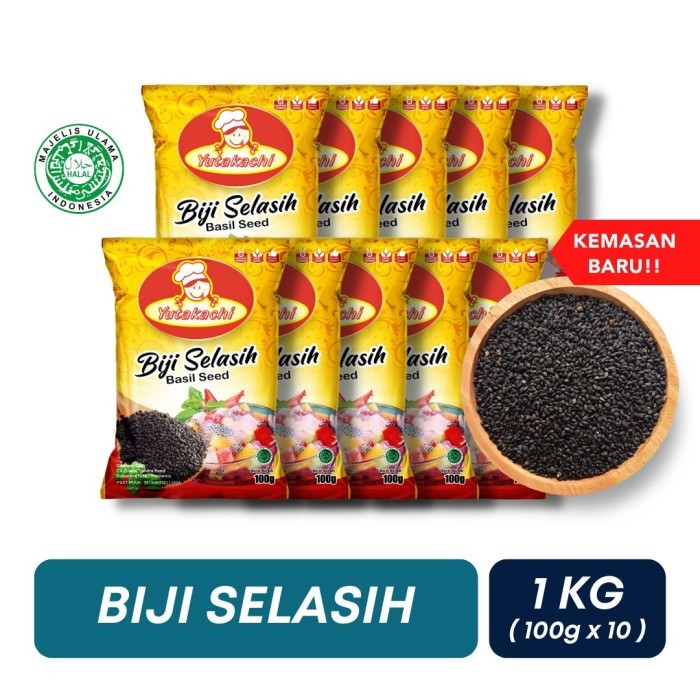 

Terlaris Biji Selasih Renteng 1Kg (10pcs) @100Gram / Yutakachi / Pusat Bumbu SALE