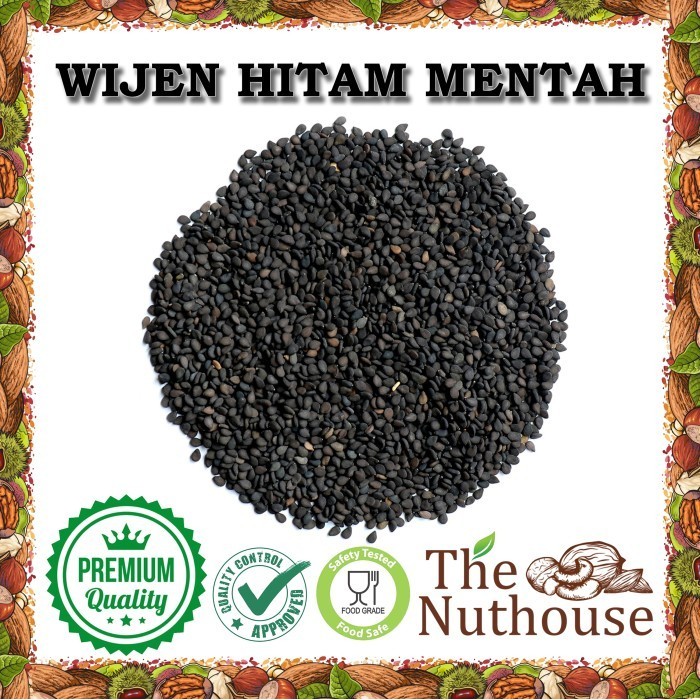 

Terlaris 500gr Black Sesame Seeds RAW / Biji Wijen Hitam Mentah [Premium] SALE