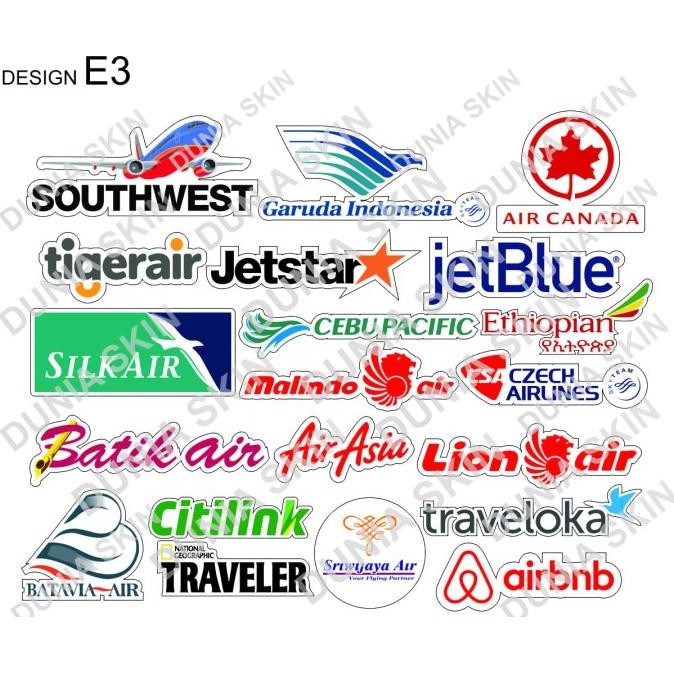 

Travel Label / Sticker Koper Rimowa Design E3 Famous Airlines Logo