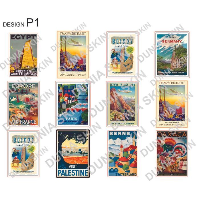 

Travel Label / Sticker Rimowa Design P1 Country Stamp / Stamp Negara