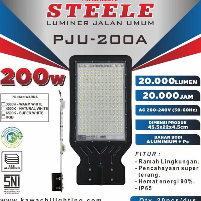 Lampu Jalan Luminer Umum Pju 50Watt 100Watt 200Watt Putih / Kuning